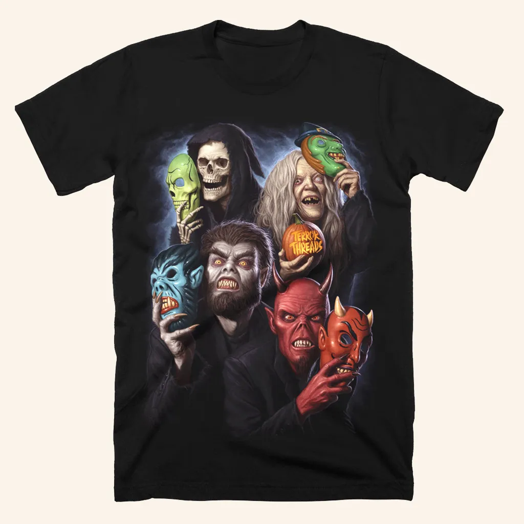 Two Faced Terror TShirt Halloween Merch Gifts For Boyfriend