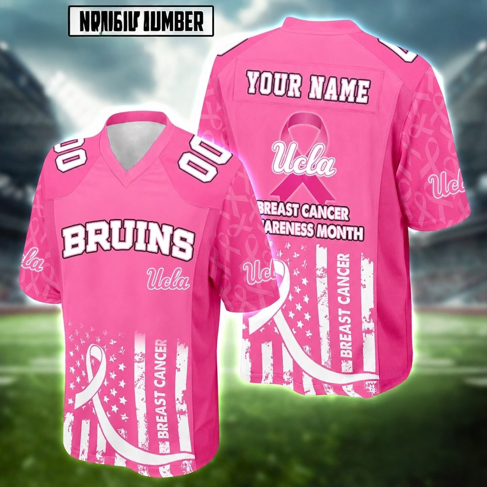 UCLA Bruins NCAA Breast Cancer Awareness Month 2026 Football Jersey Fanwear Collection