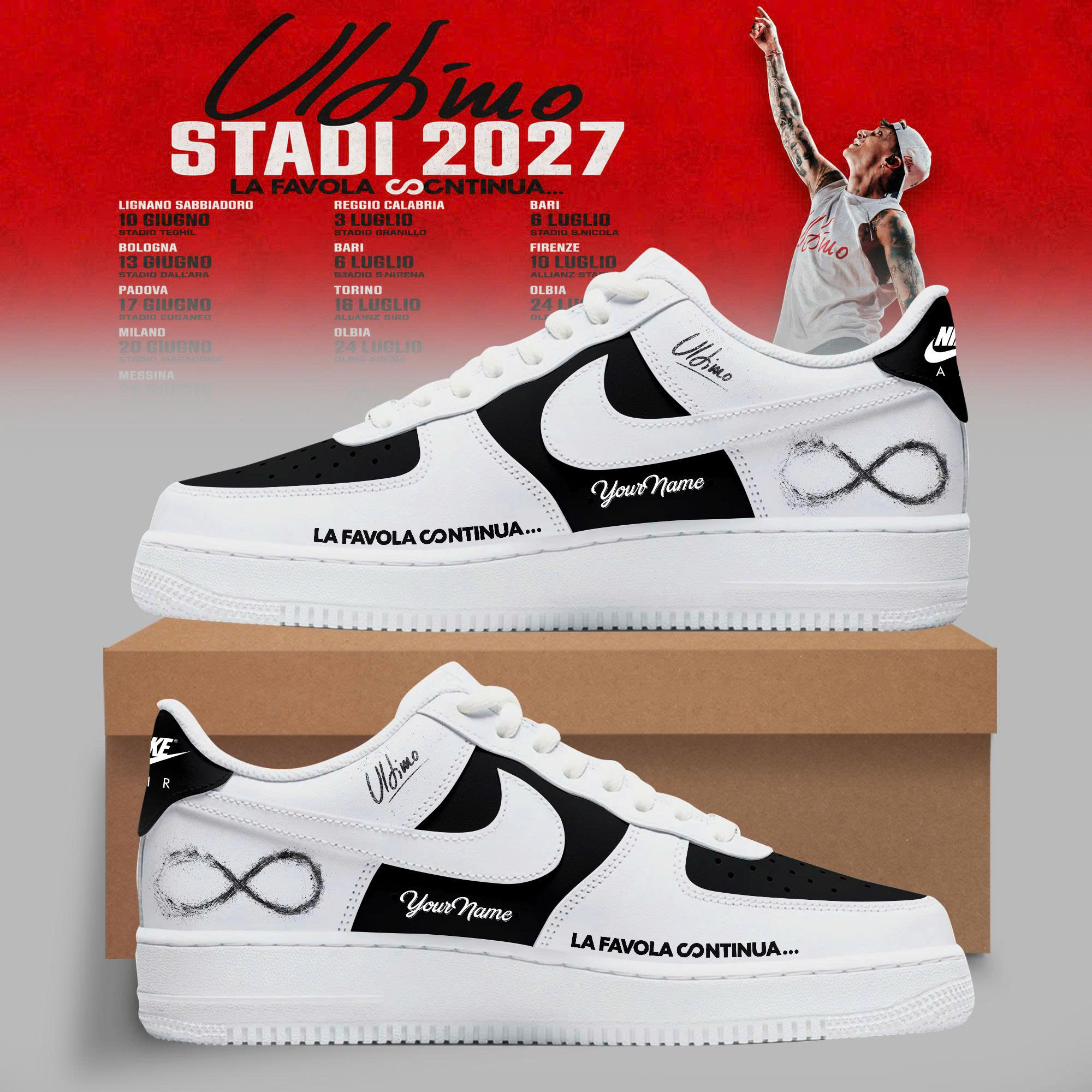 ULTIMO Stadi 2027 Tour Edition Exclusive Concert Sneakers Gifts For Fans