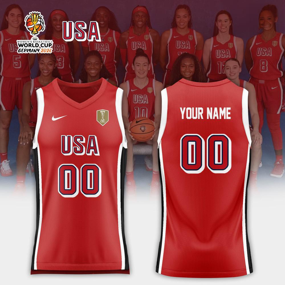 USA Basketball FIBA Womens World Cup 2026 Red Custom Basketball Jersey 1 - Unicasport USA Basketball FIBA Womens World Cup 2026 Red Custom Basketball Jersey