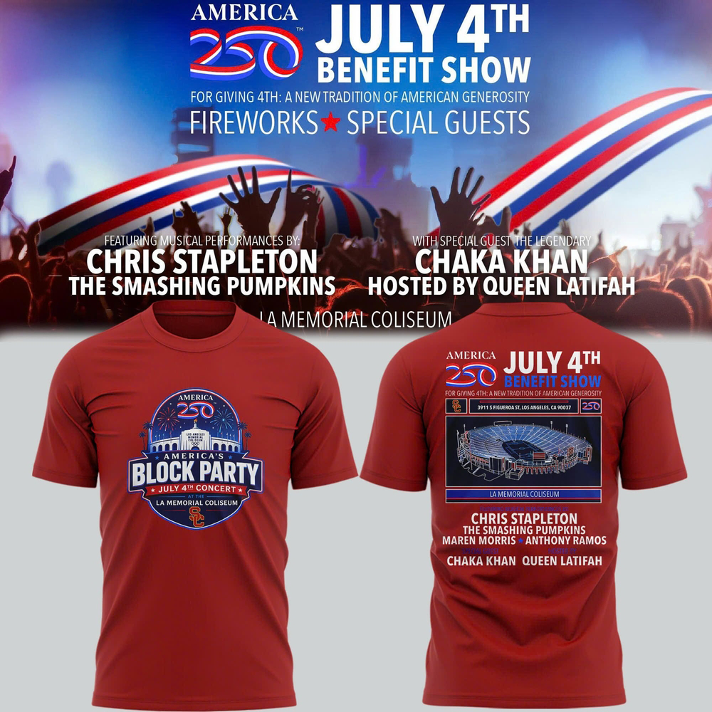 USC Trojans America250 July Fourth 2026 Red T Shirt Limited Fan Edition