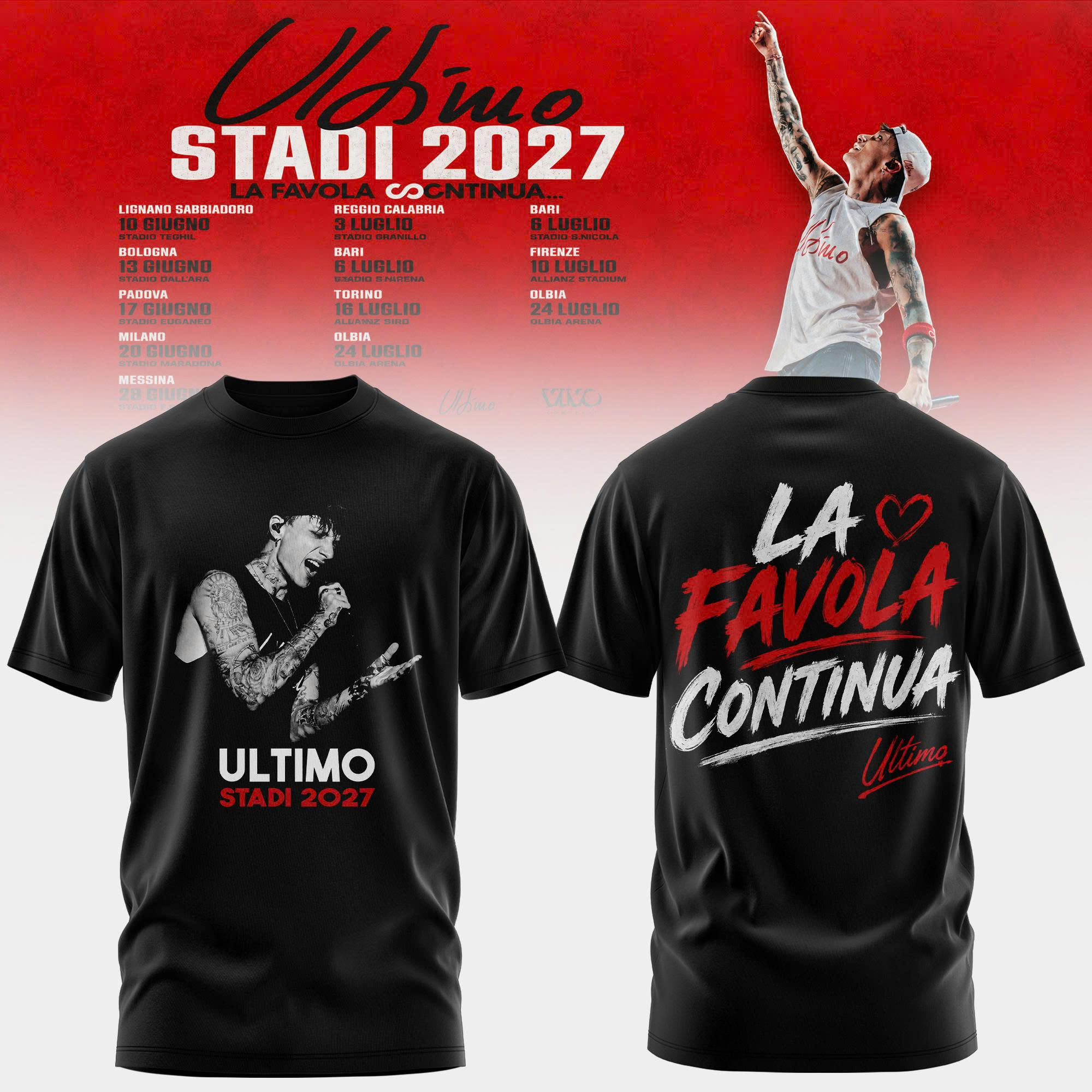 Ultimo Stadi 2027 Exclusive Concert T Shirt Collection Gifts For Fans