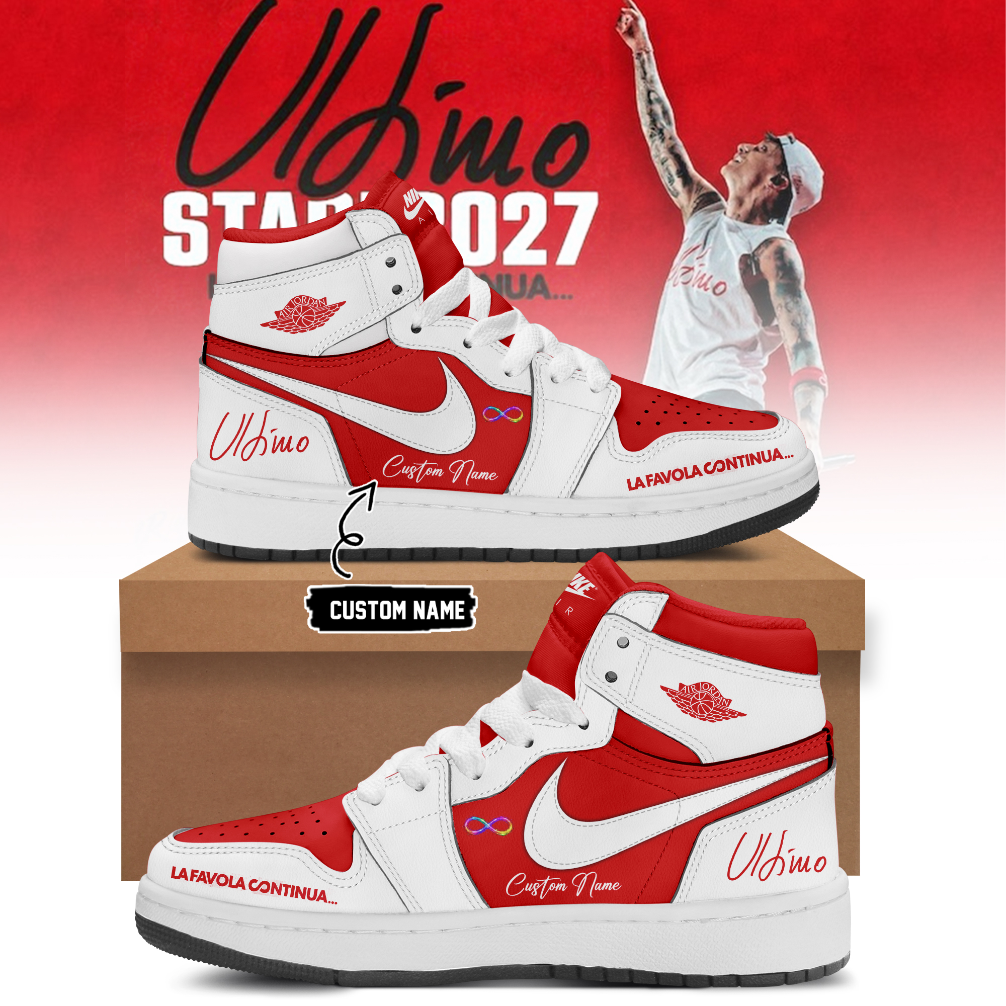 Ultimo Stadi 2027 La Favola Continua Air Jordan One Sneakers Signature Edition