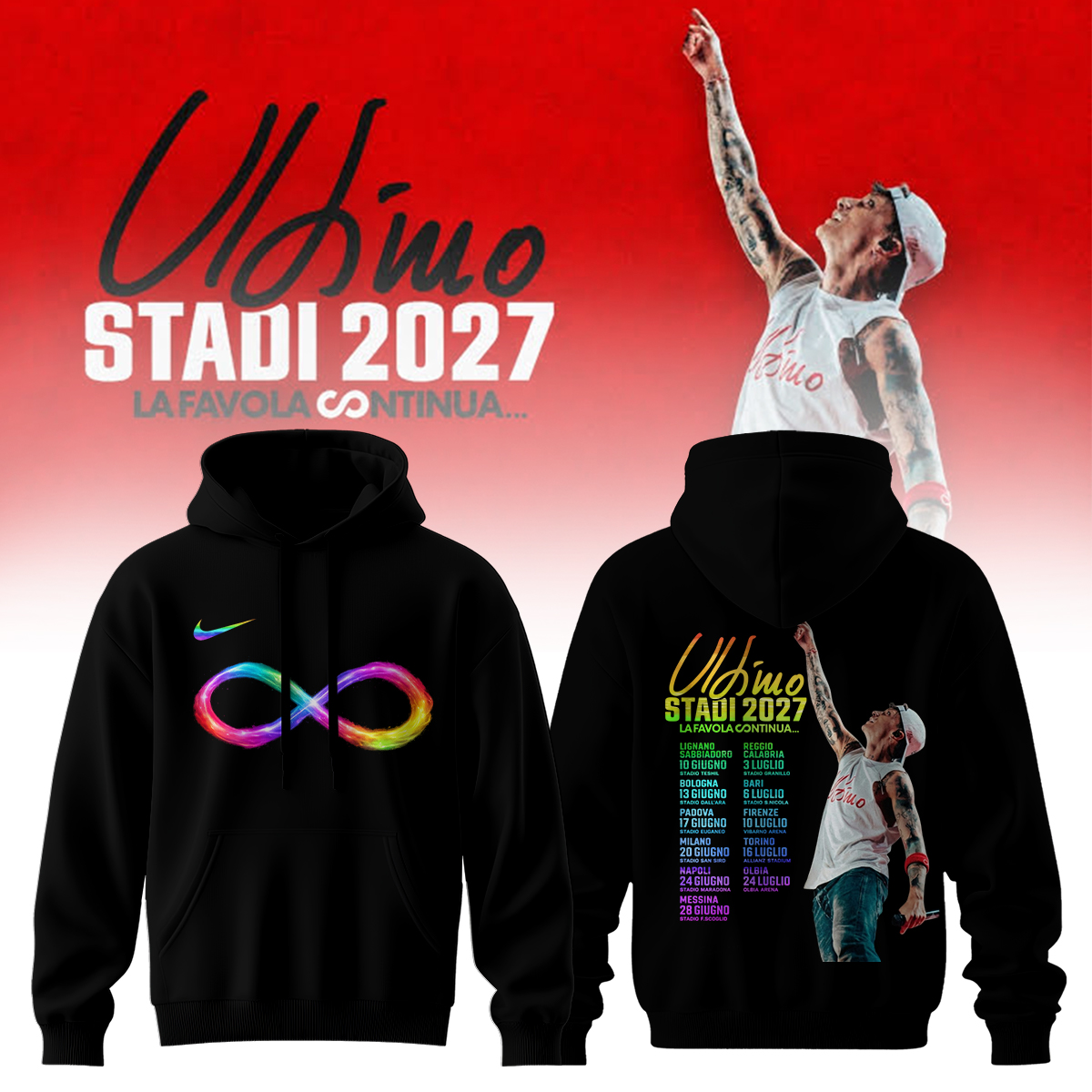 Ultimo Stadi 2027 La Favola Continua Premium Concert Hoodie