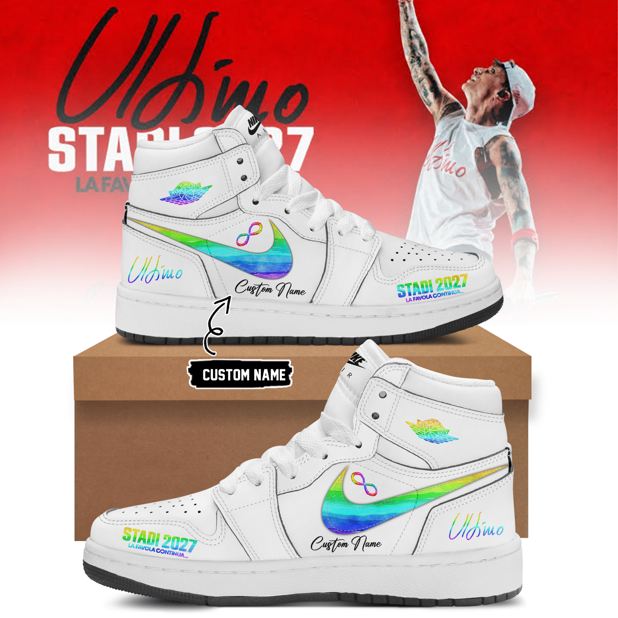Ultimo Stadi 2027 La Favola Continua Vintage High Top Sneakers