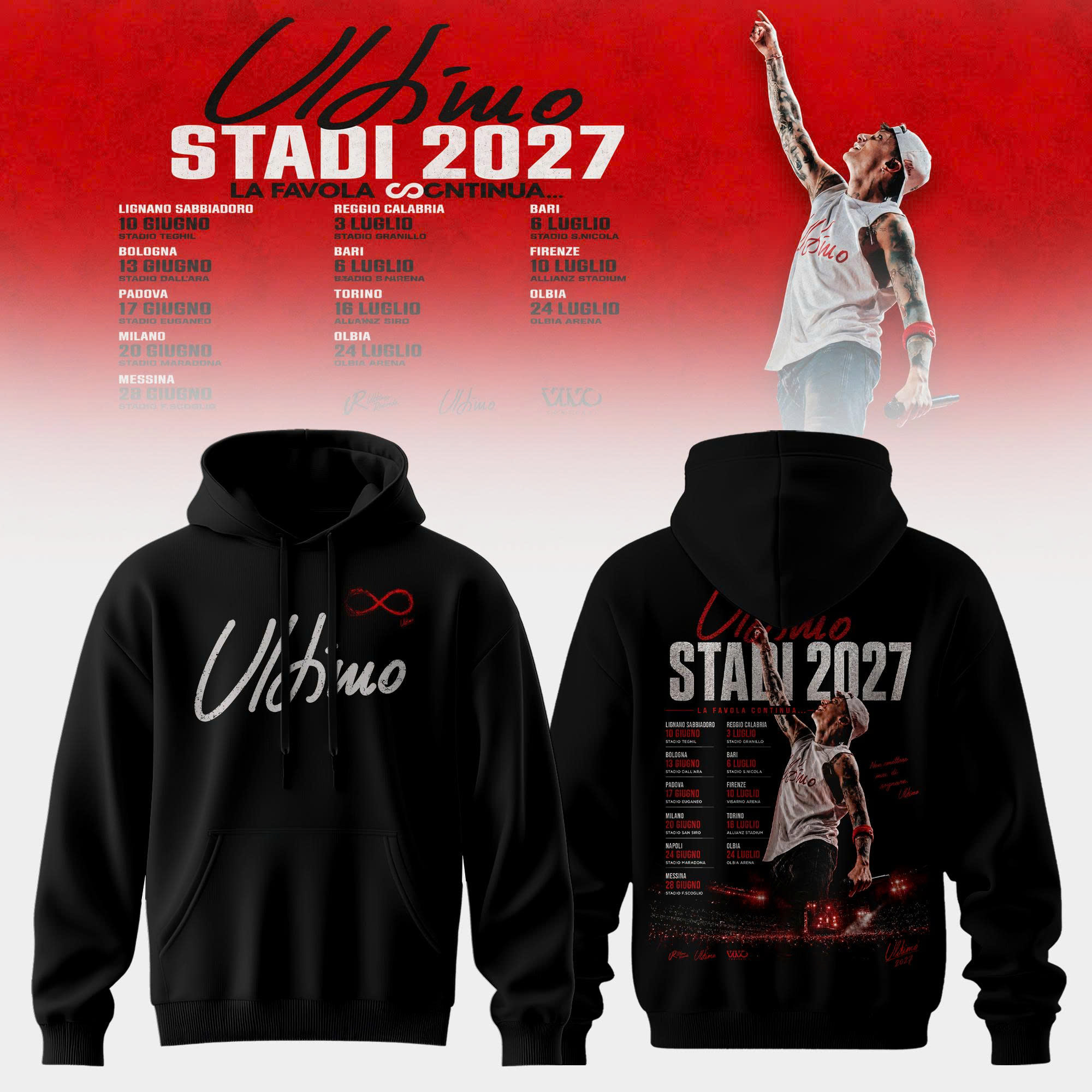 Ultimo Stadi 2027 Official Concert Hoodie Collection Gifts For Fans