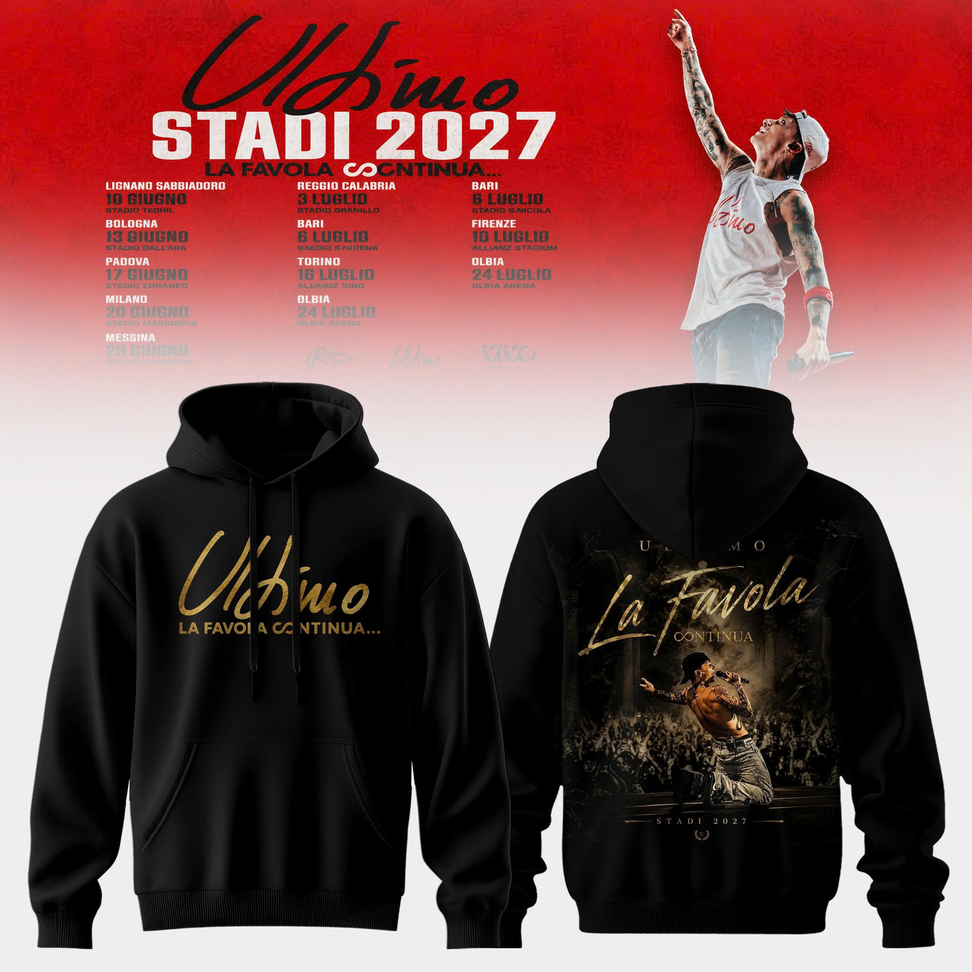 Ultimo Stadi 2027 Official Premium Tour Hoodie