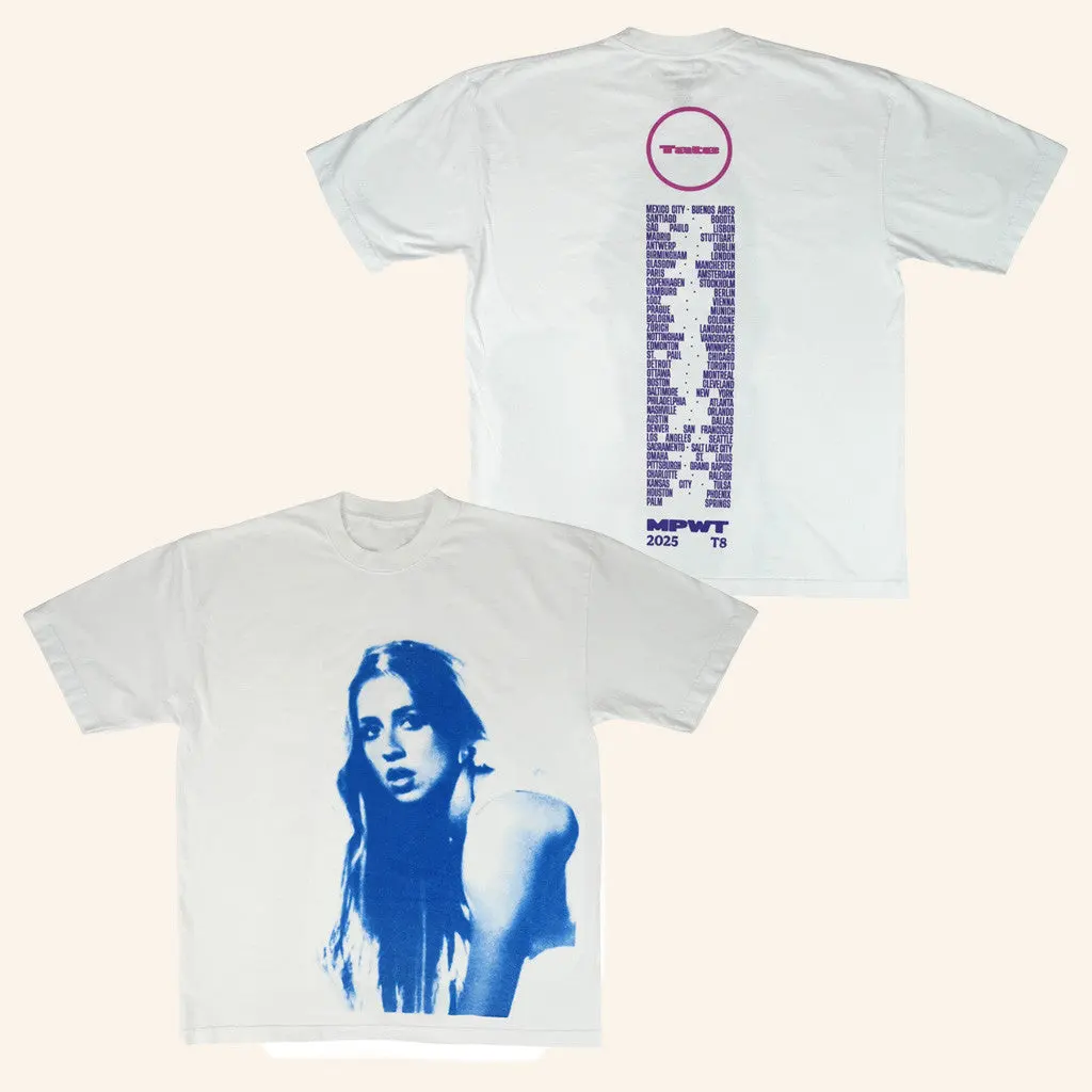 Vanbase Merch Tate Mcrae White Blue Photo TShirt Fans Gifts