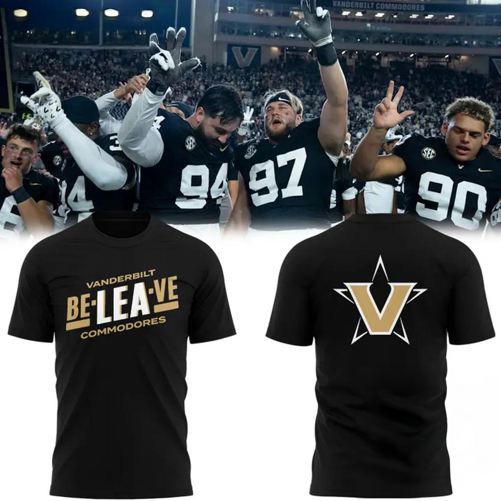 Vanderbilt Commodores 2025 Football BeLEAve Limited Edition T Shirt