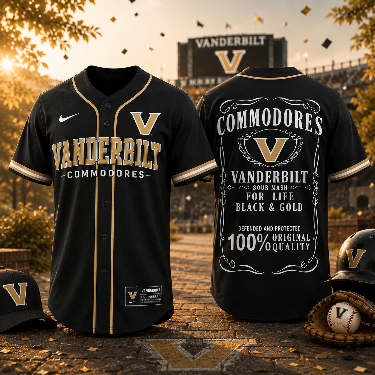 Vanderbilt Commodores NCAA 2026 Black & Gold Baseball Jersey - Commodores For Life Original Quality College Fan Gift