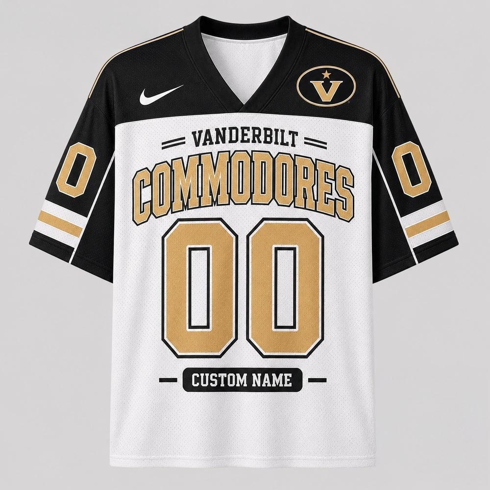 Vanderbilt Commodores NCAA College Team Pride Personalized Football Jersey Custom Name Number College Fan Apparel 1 - Unicasport Vanderbilt Commodores NCAA College Team Pride Personalized Football Jersey Custom Name Number College Fan Apparel