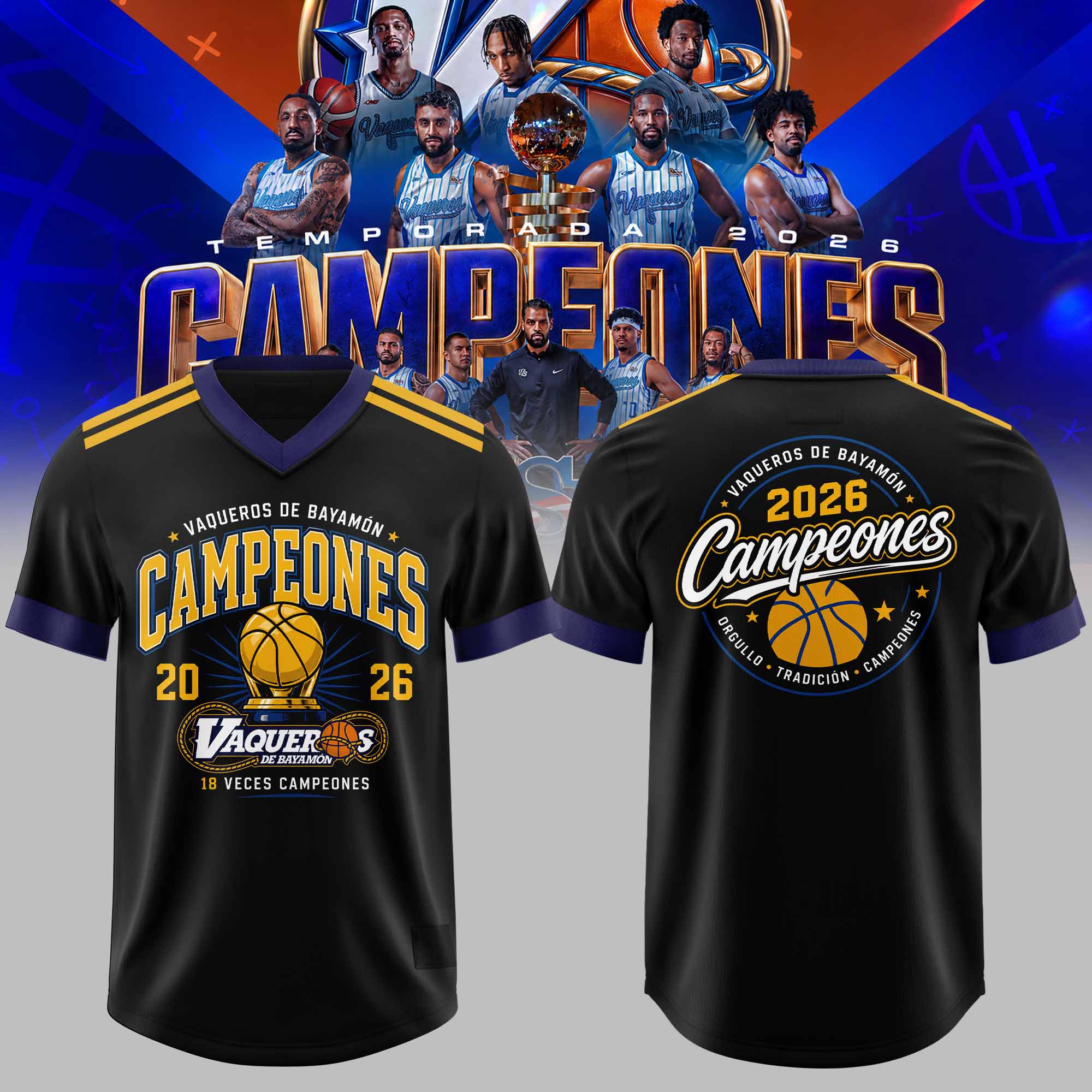 Vaqueros de Bayamon 2026 Champions All Over Print Football Jersey Basketball Fan Gift 1 - Unicasport Vaqueros de Bayamon 2026 Champions All Over Print Football Jersey Basketball Fan Gift