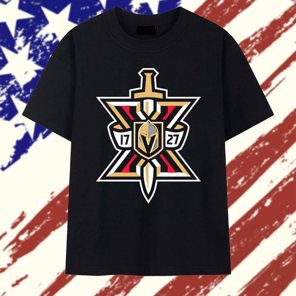 Vegas Golden Knights 17 27 Logo Emblem NHL Graphic T Shirt