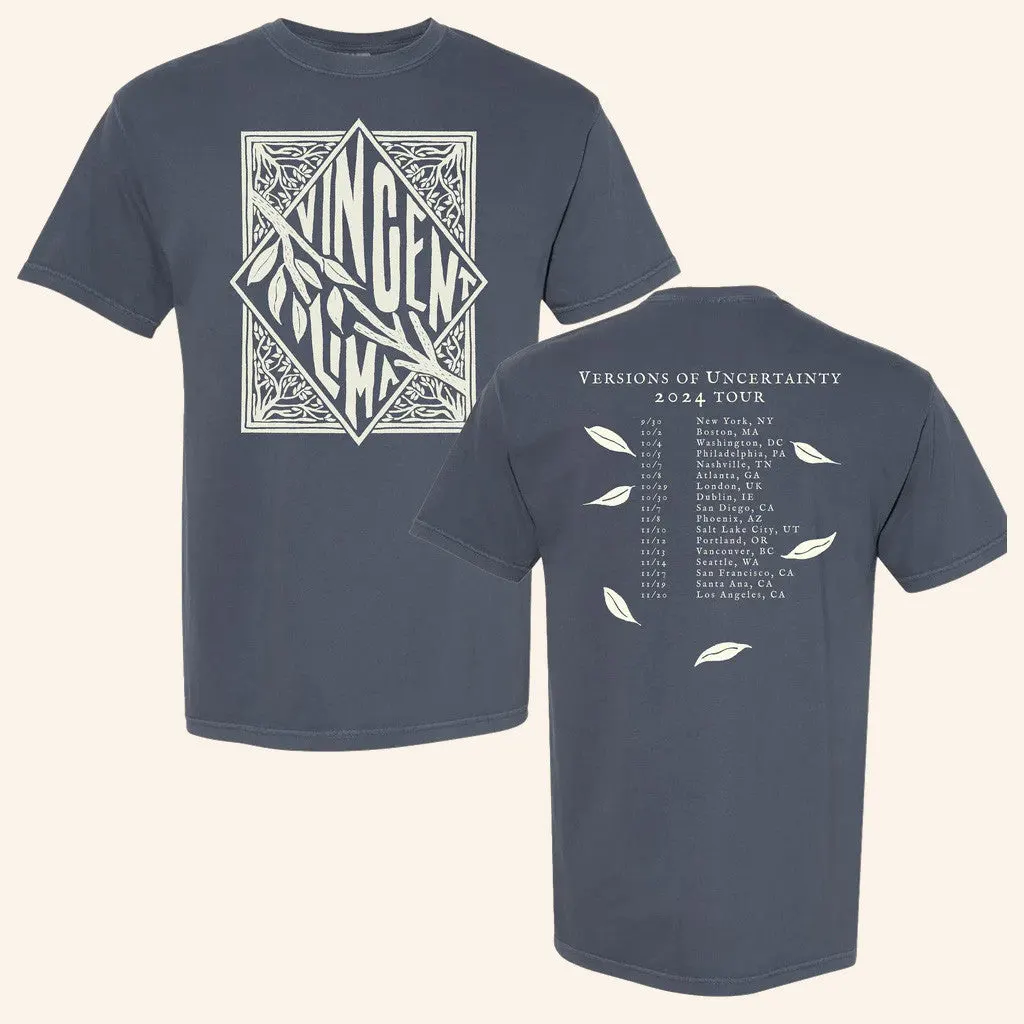 Vincent Lima Merch Versions Of Uncertainty Tour TShirt Gifts For Friends