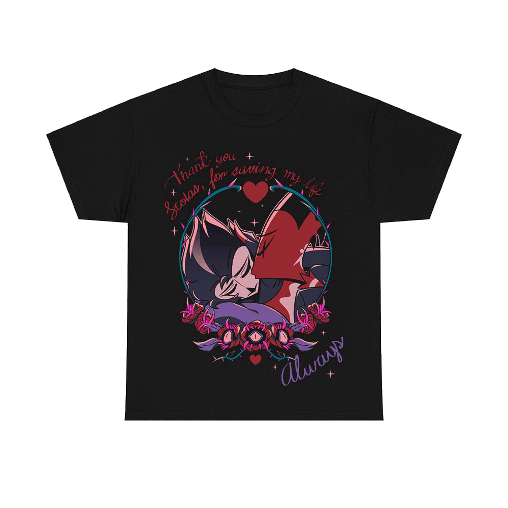 Vivziepop New Merch Shirt Thank You Stolas For Saving My Life Always TShirt Hazbin Hotel Merch