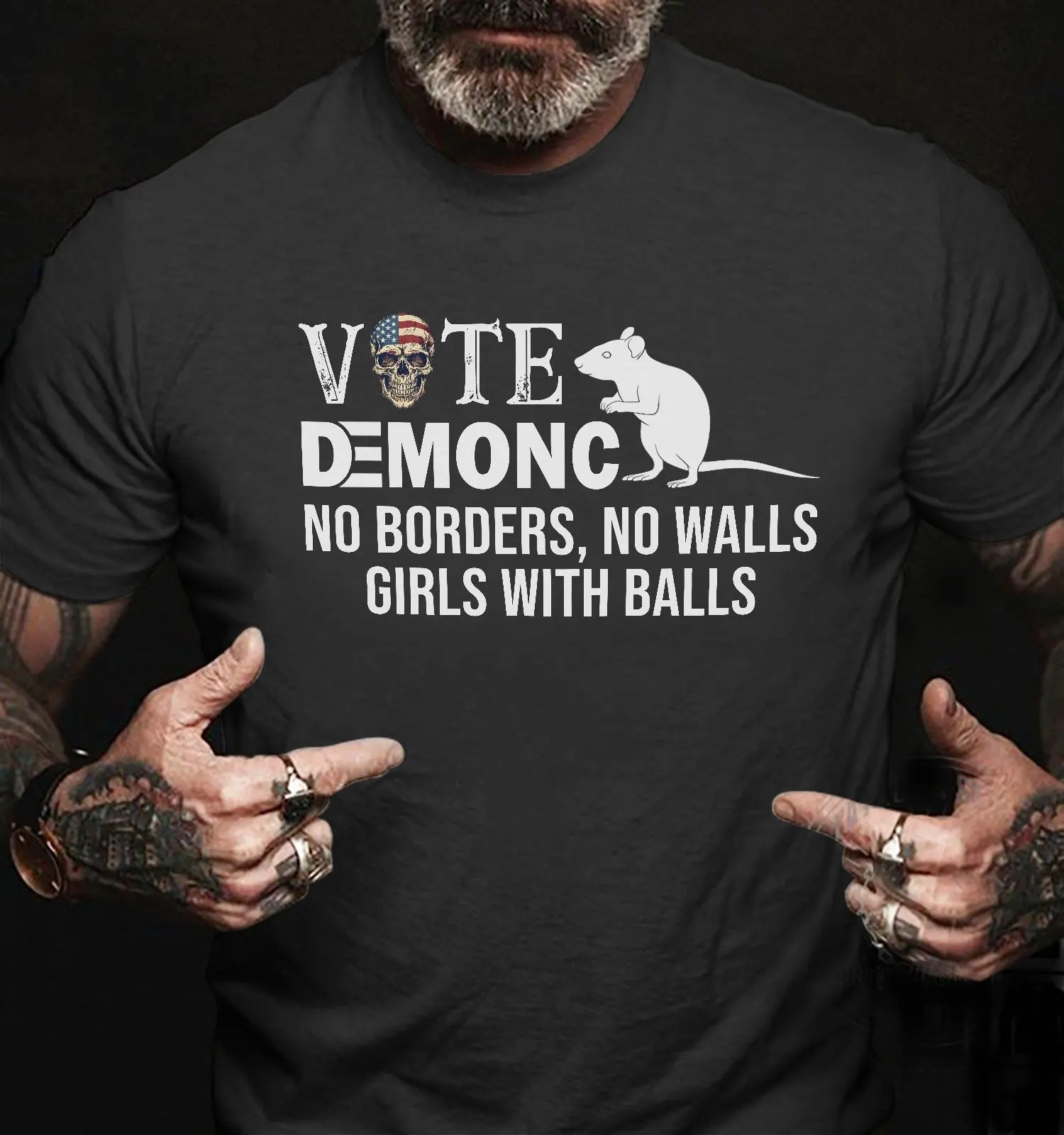 Vote Demons No Borders No Walls Girls With Balls TShirt Funny Anti Democrat Shirt
