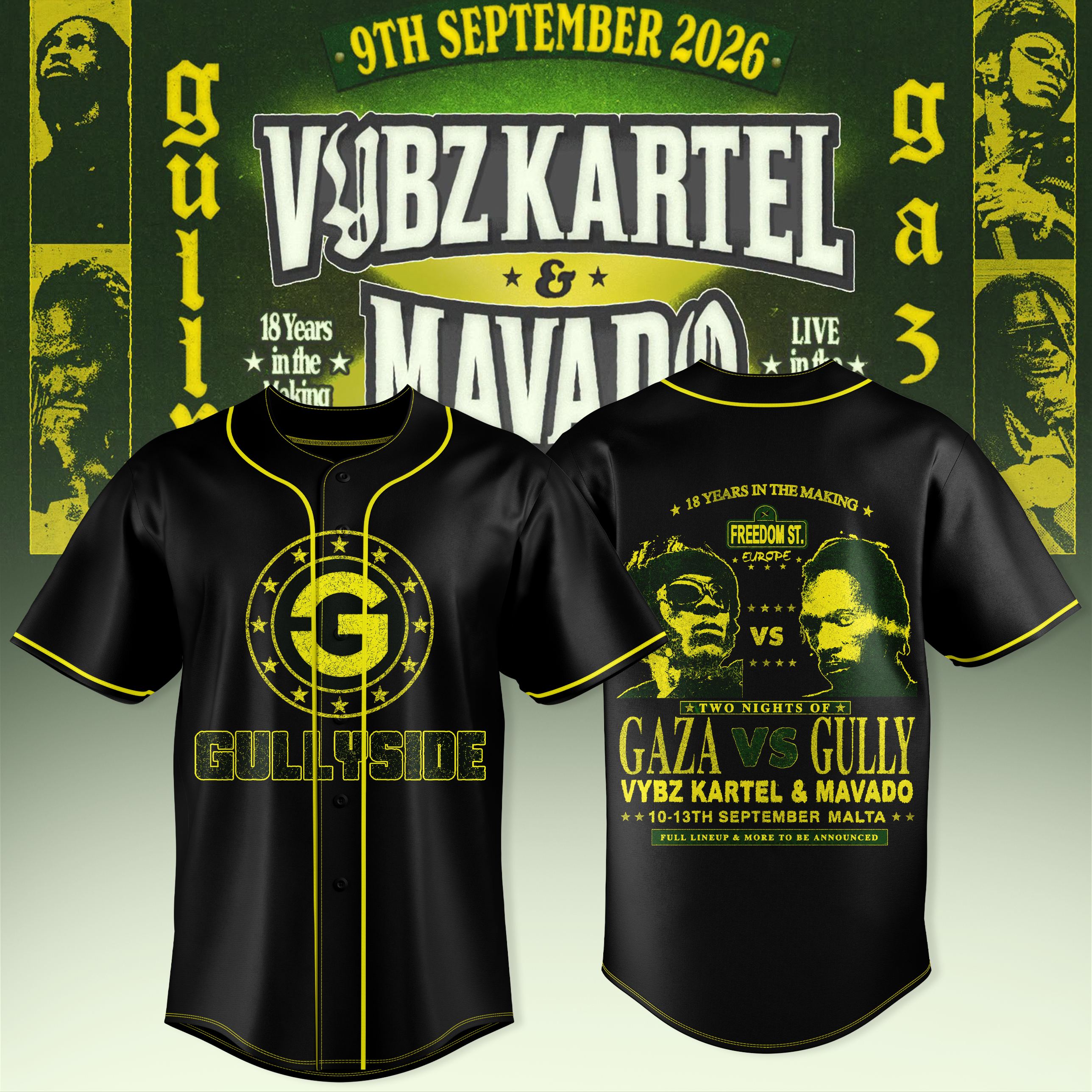 Vybz Kartel x Mavado Gaza vs Gully Collection Limited Edition Jersey