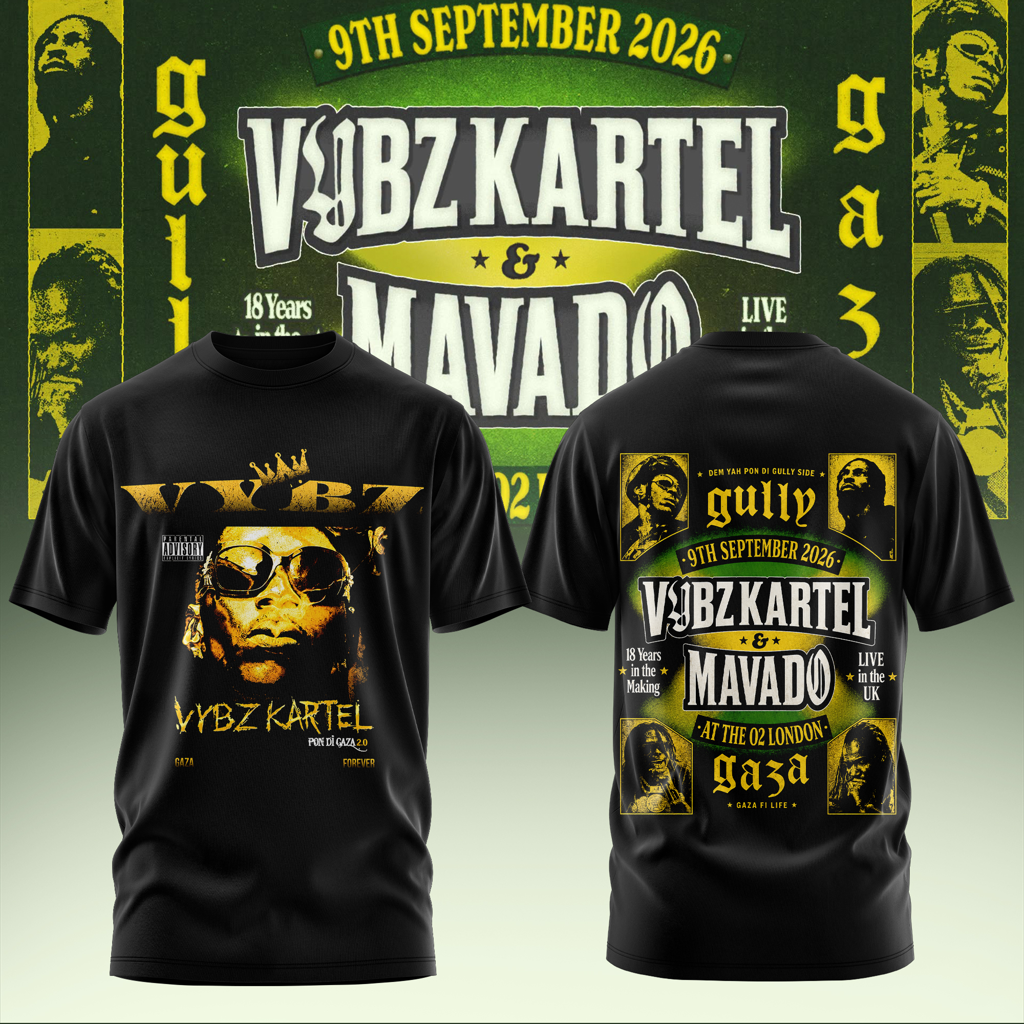 Vybz Kartel x Mavado Gaza vs Gully Collection Limited Edition Shirt