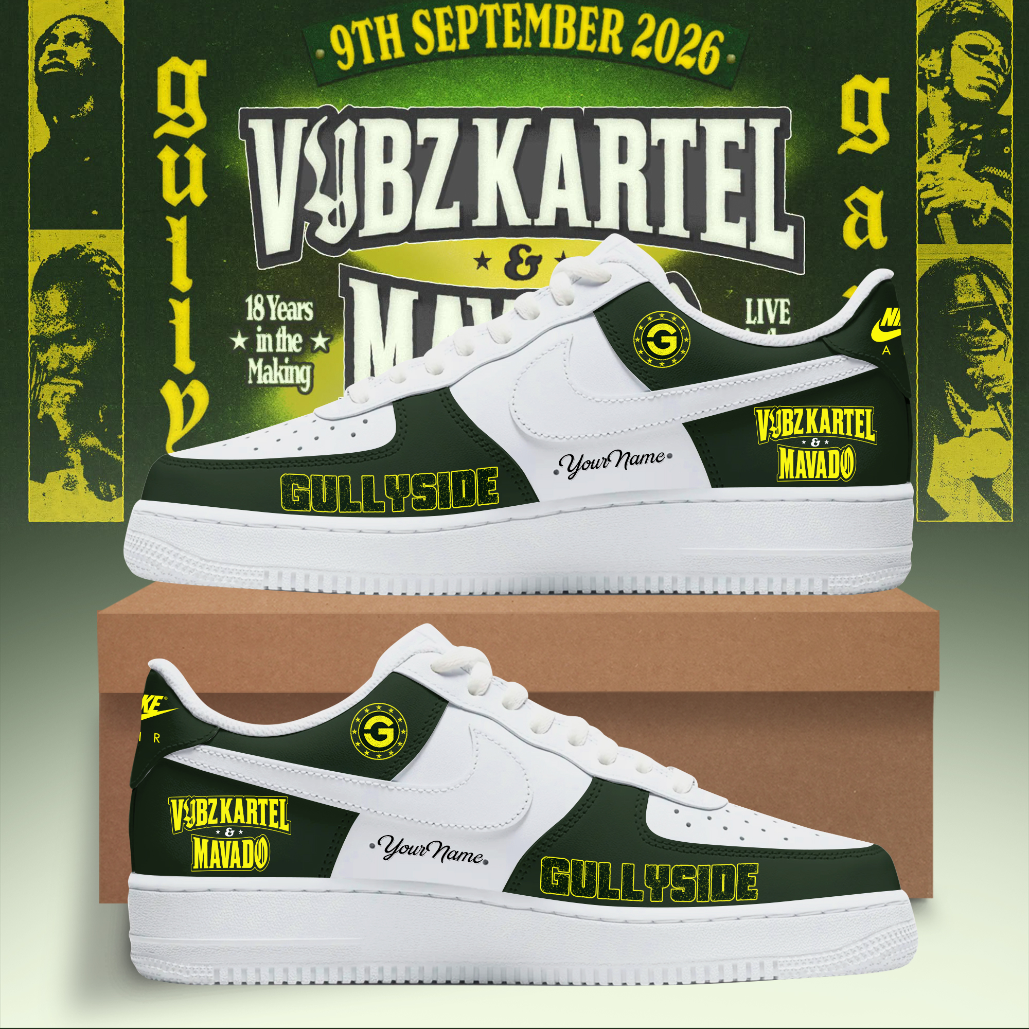Vybz Kartel x Mavado Gaza vs Gully Collection Limited Fan Shoes