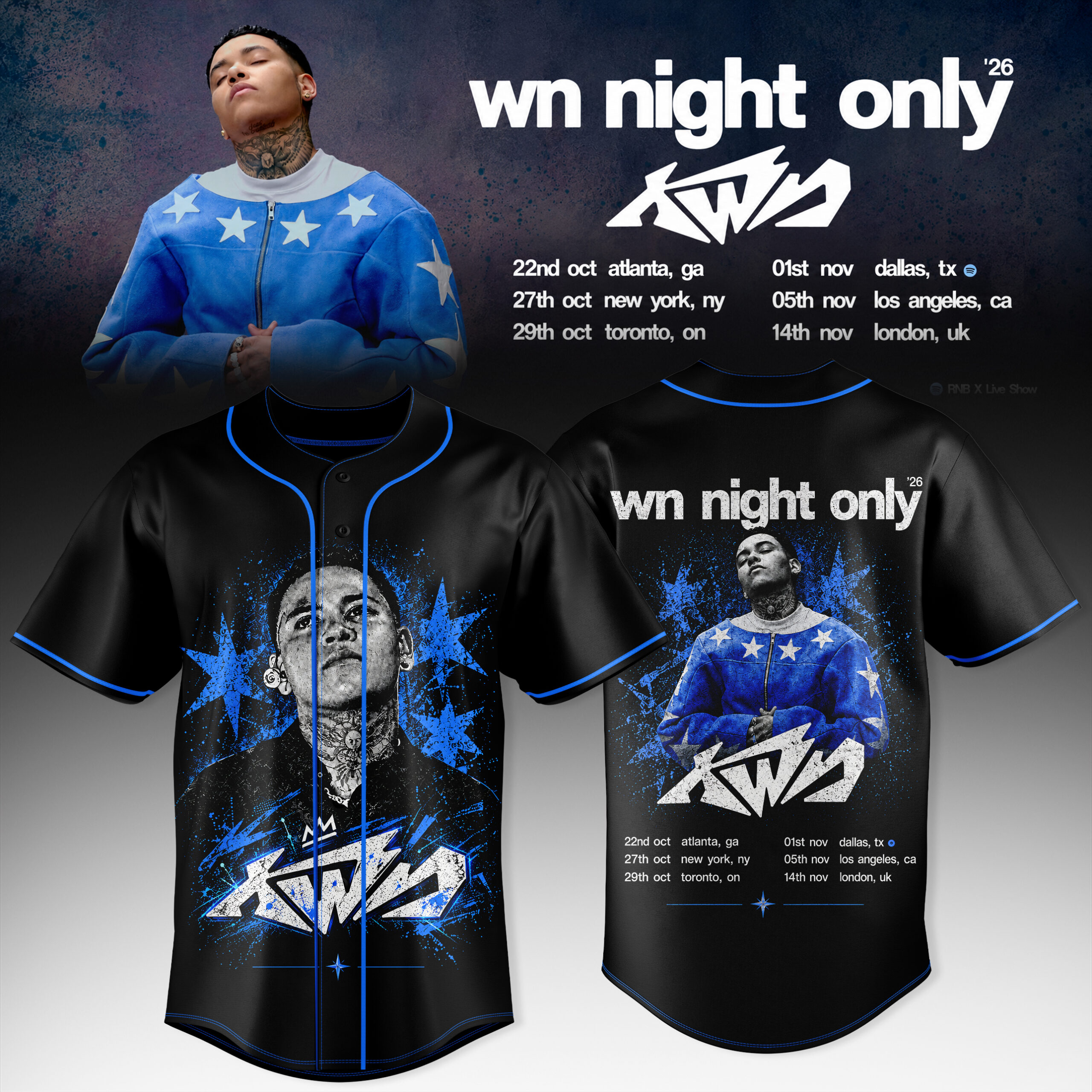 WN Night Only 26 The Collection Jersey Limited Edition Graphic Apparel 1 - Unicasport WN Night Only 26 The Collection Jersey Limited Edition Graphic Apparel