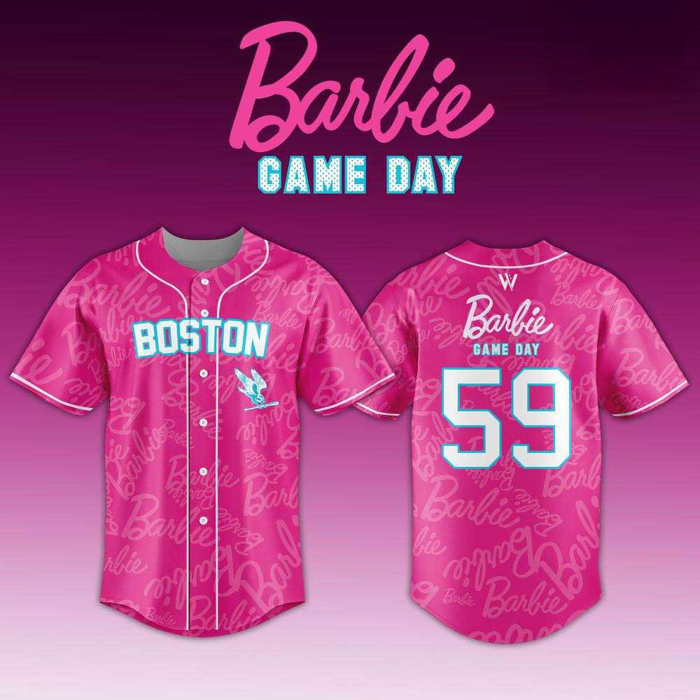 WPBL Boston Hunters Barbie Night 2026 Pink Baseball Jersey Fan Wear 1 - Unicasport WPBL Boston Hunters Barbie Night 2026 Pink Baseball Jersey Fan Wear