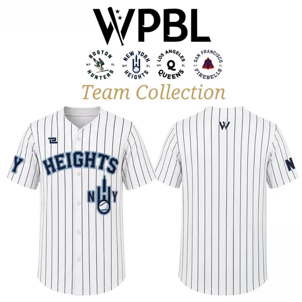 WPBL New York Heights 2026 White Baseball Jersey