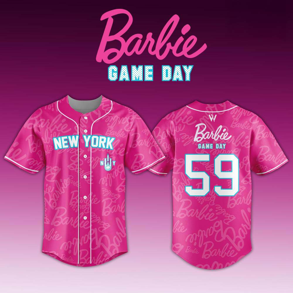 WPBL New York Heights Barbie Night 2026 Pink Baseball Jersey Fan Apparel 1 - Unicasport WPBL New York Heights Barbie Night 2026 Pink Baseball Jersey Fan Apparel
