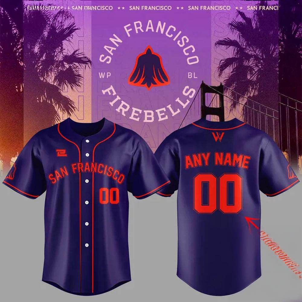 WPBL San Francisco Firebells New Uniform 2026 Baseball Jersey