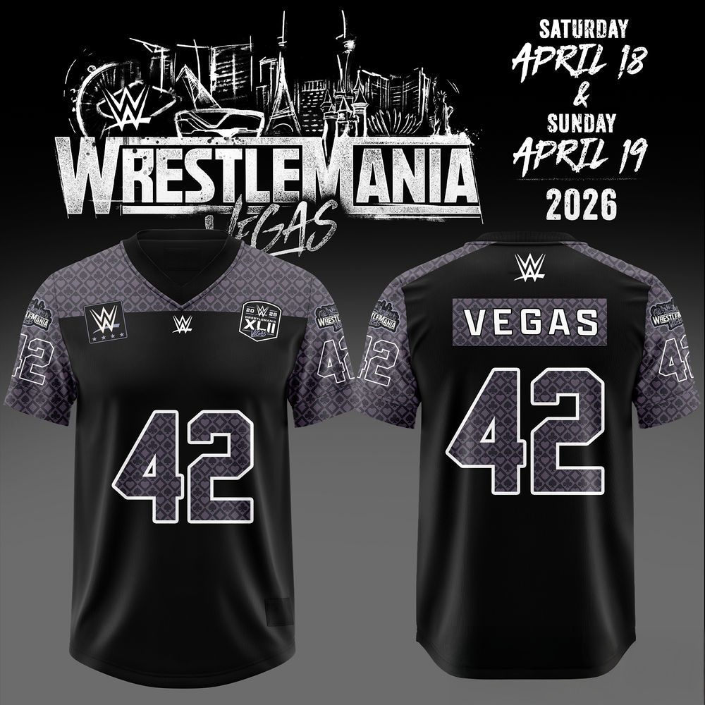 WWE Wrestlemania 42 Vegas Football Jersey