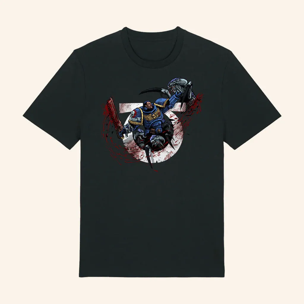 Warhammer Merch Warhammer 40000 Space Marine 2 Tyranid Hive TShirt Dudes Gifts