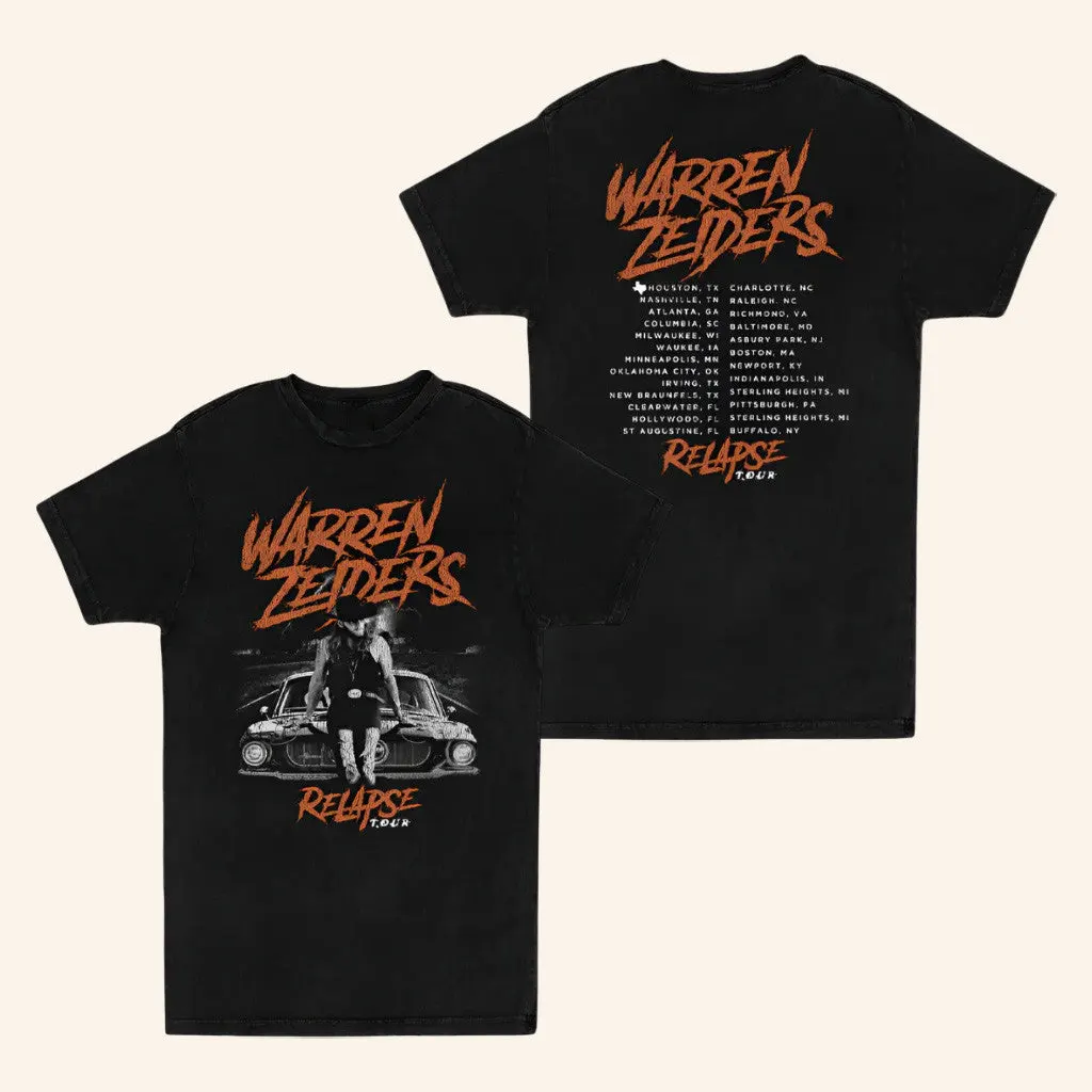 Warren Zeiders Merch Black Relapse Tour TShirt Gifts For Husband