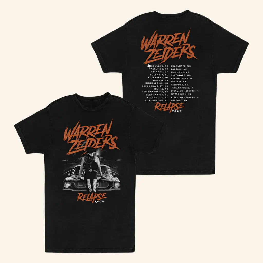 Warren Zeiders Merch Tour 2025 Black Relapse Tour TShirt Present For Husband