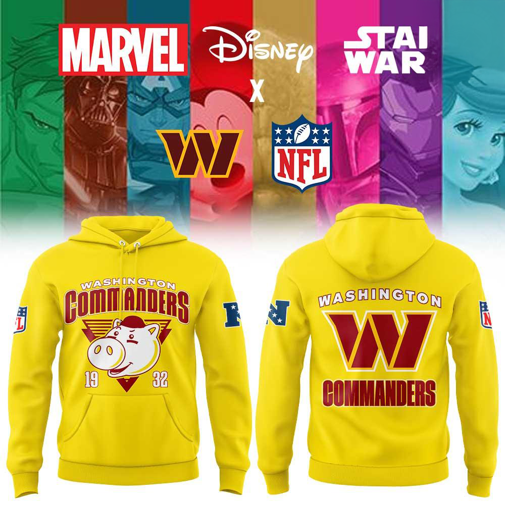 Washington Commanders Disney Characters Merchandise Collection Hoodie