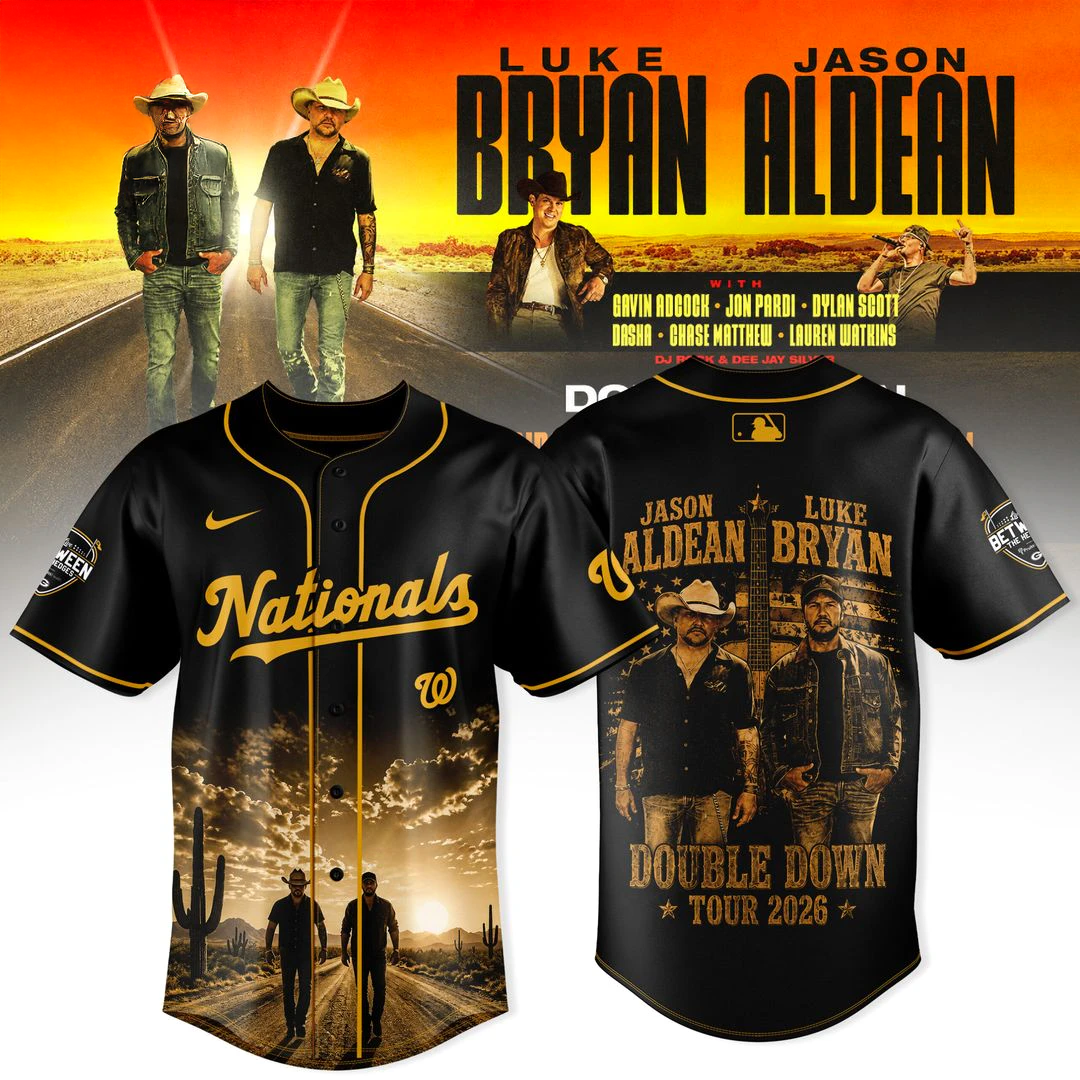 Washington Nationals x Jason Aldean Luke Bryan Double Down Tour 2026 Edition Jersey