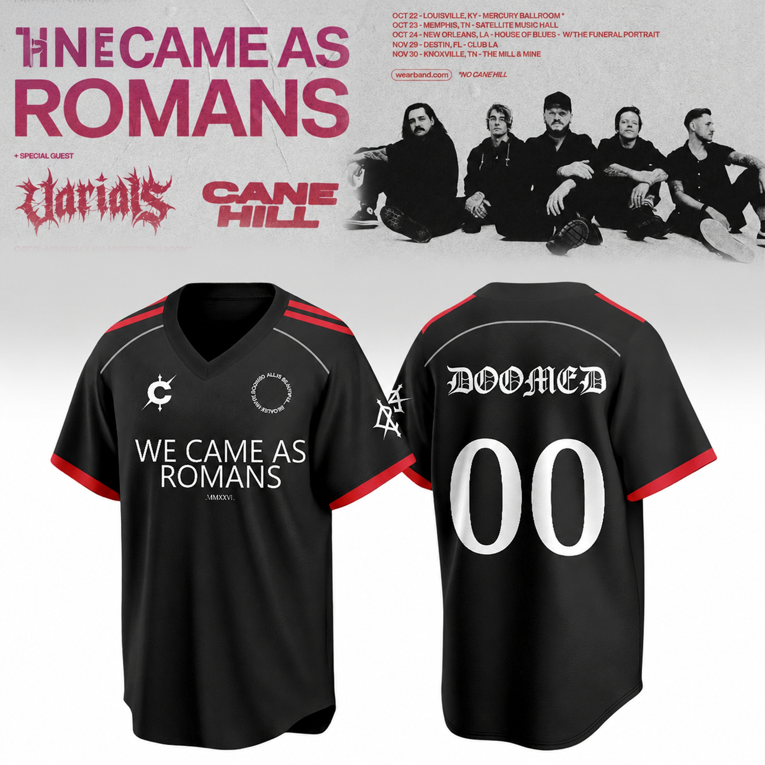 We Came As Romans Tour 2026 Limited Edition Football Jersey