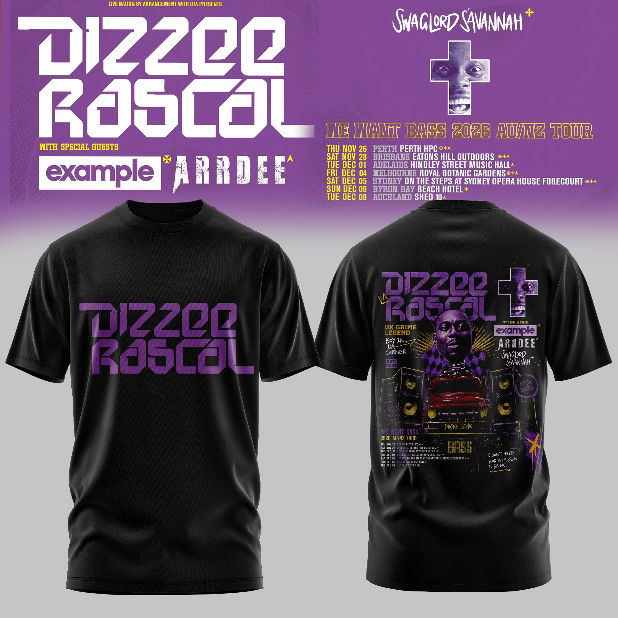 We Want Bass 2026 Limited Tee Edition Festival Fan Merchandise