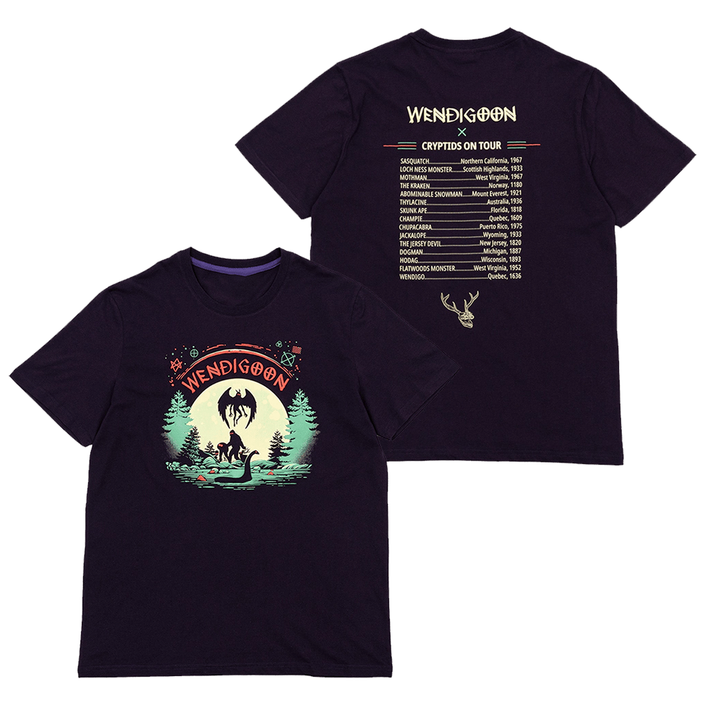 Wendigoon Merch Wendigoon Cryptids On Tour TShirt Best Fathers Day Gifts