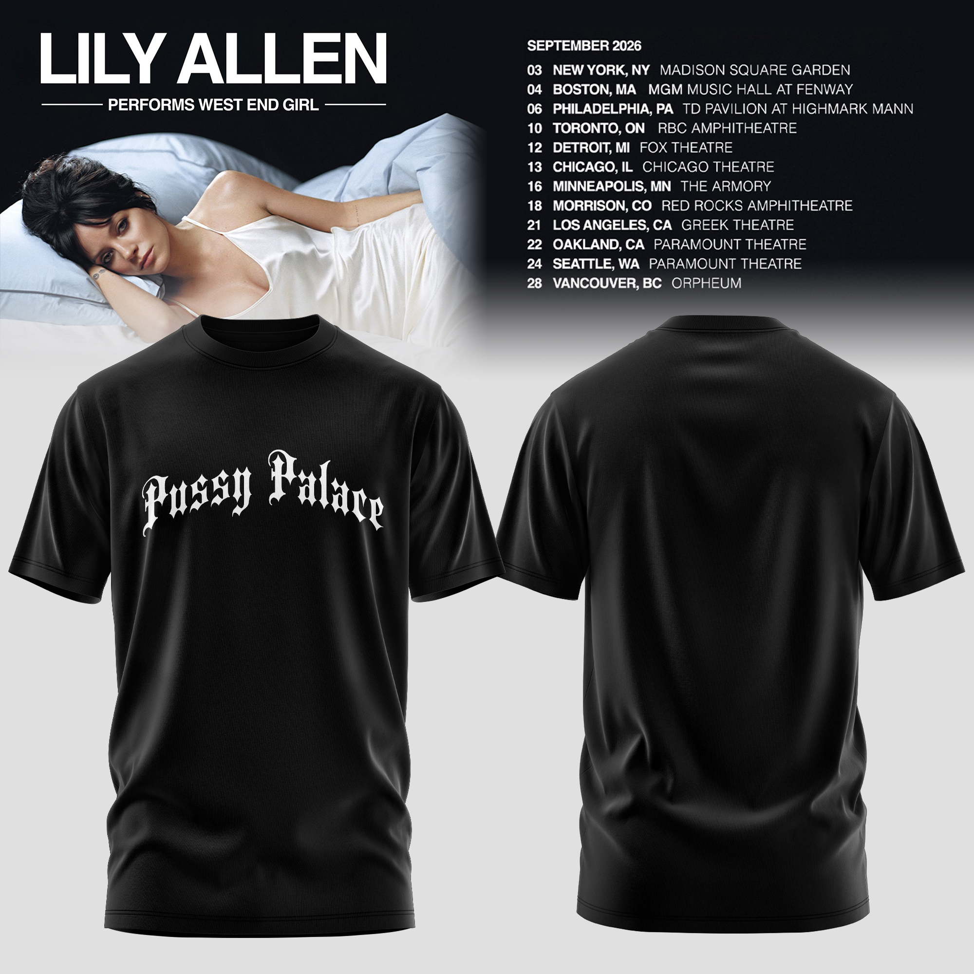 West End Girl Tour 2026 Collector Edition Graphic T Shirt