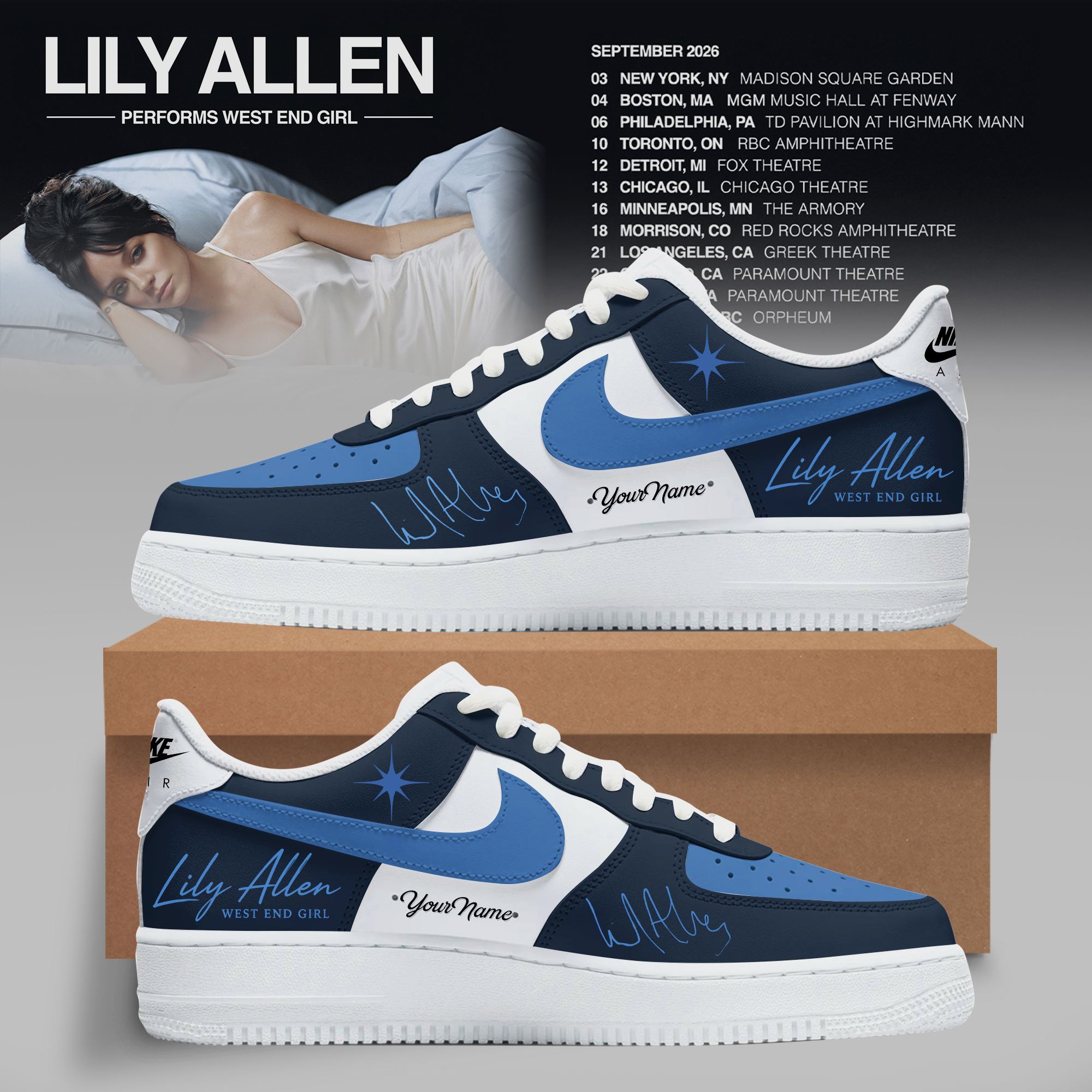 West End Girl Tour 2026 Signature Fan Footwear Limited Release