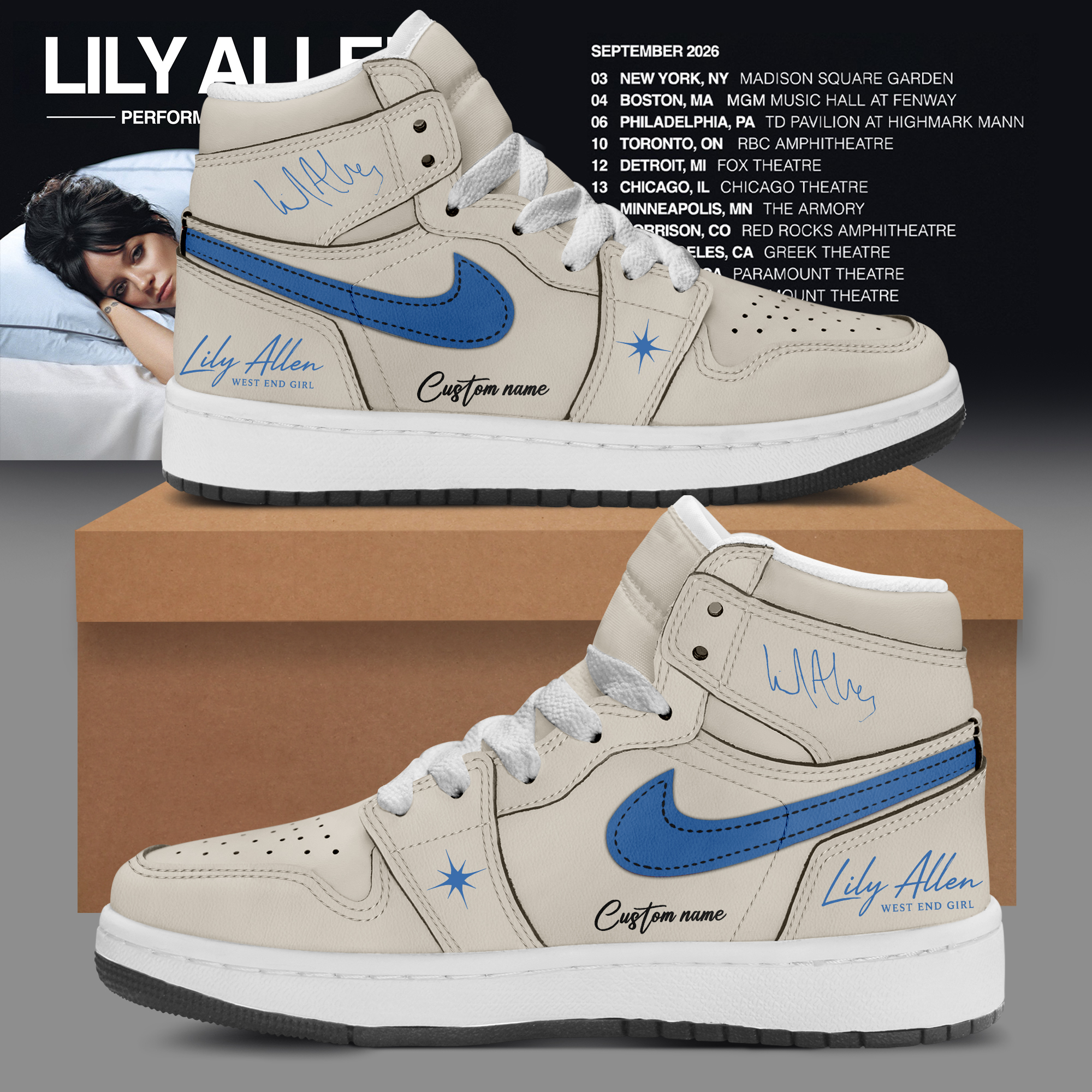 West End Girl Tour 2026 Vintage High Top Shoes Limited Edition