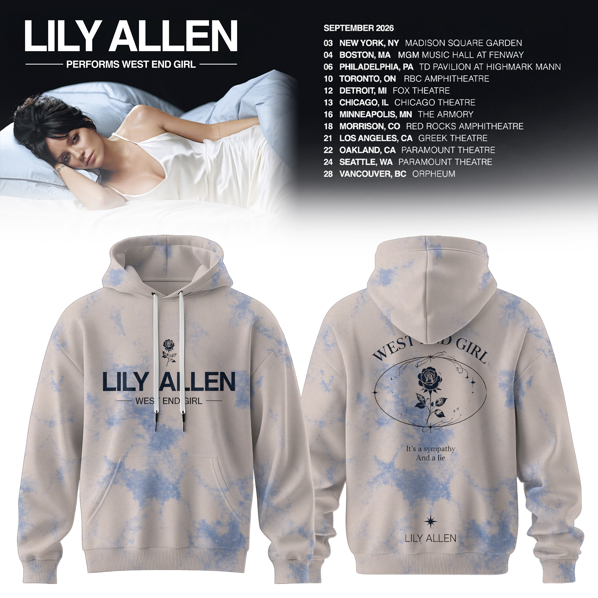 West End Girl Tour 2026 Vintage Tour Hoodie