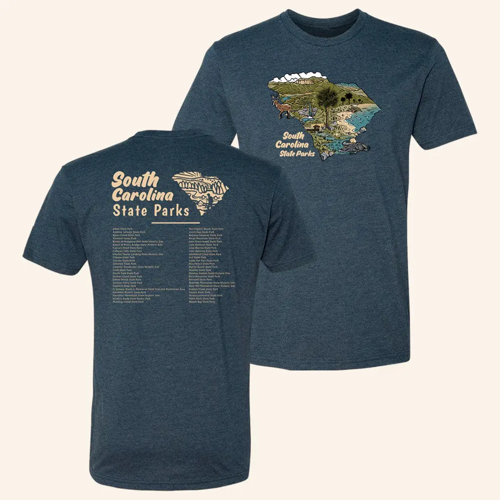 Wild Tribute Merch South Carolina State Parks Sketch TShirt Husband Gifts
