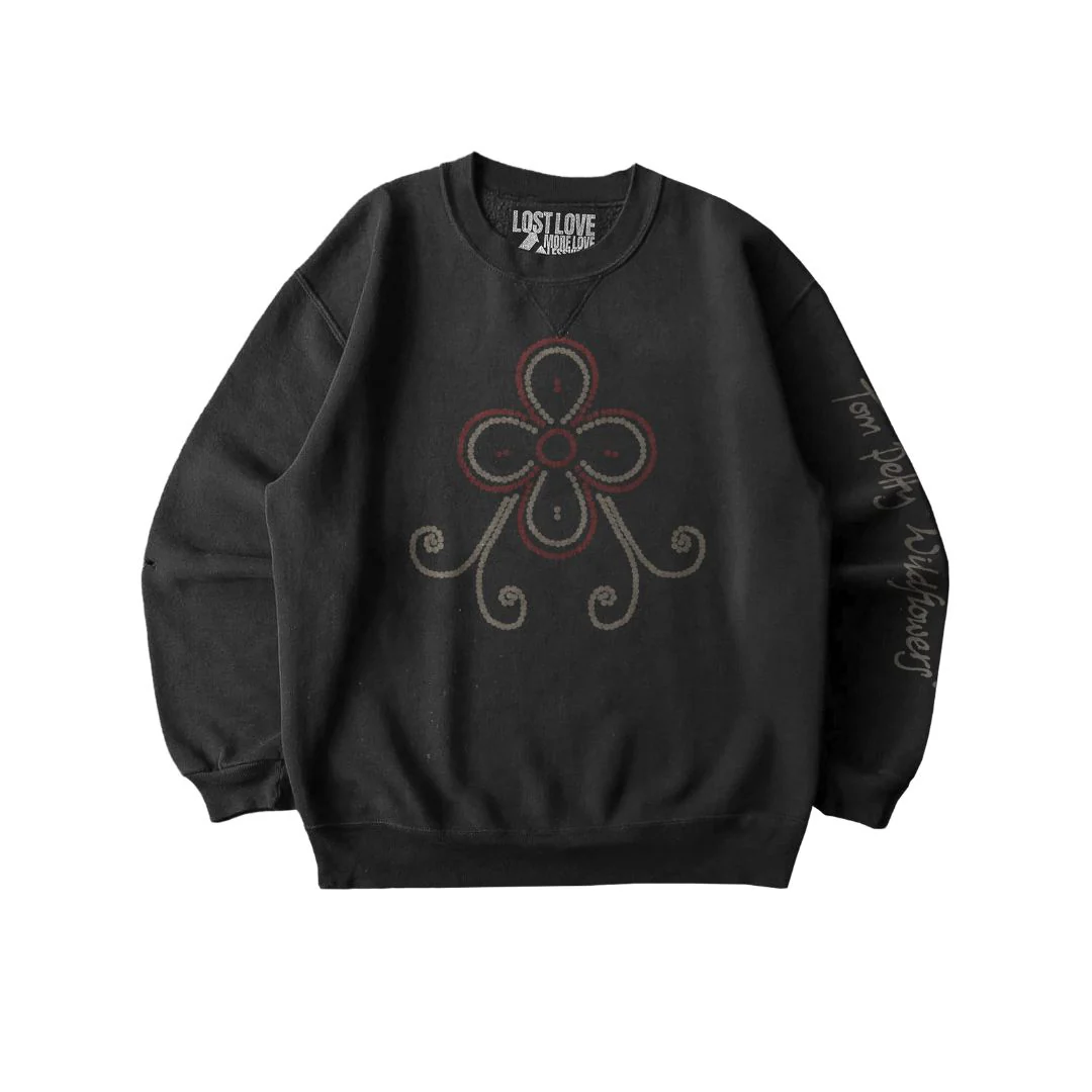 Wildflowers x Lost Love Logo Crewneck Retro Music Collab Graphic Sweatshirt Gift for Fans Tom Petty Merch 2025