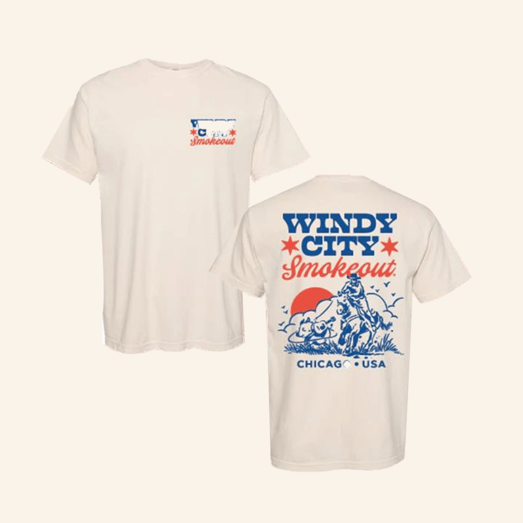 Windy City Smokeout Merch Cream Rodeo Pig TShirt Gifts For Husband