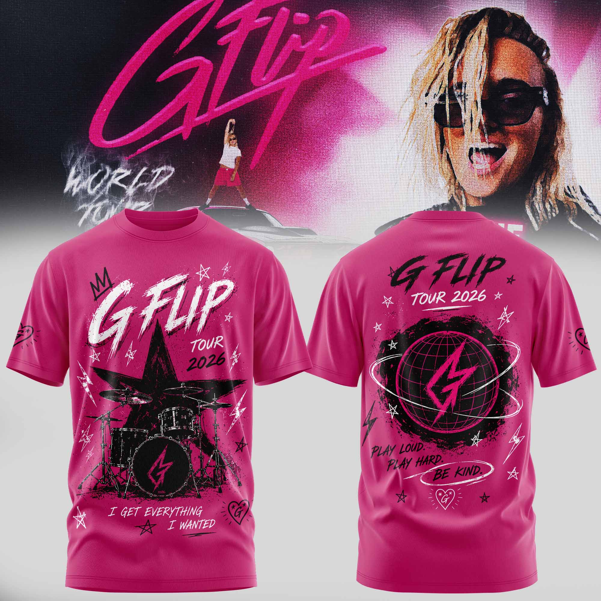World Tour 2026 Premium 3D Graphic T Shirt Style One