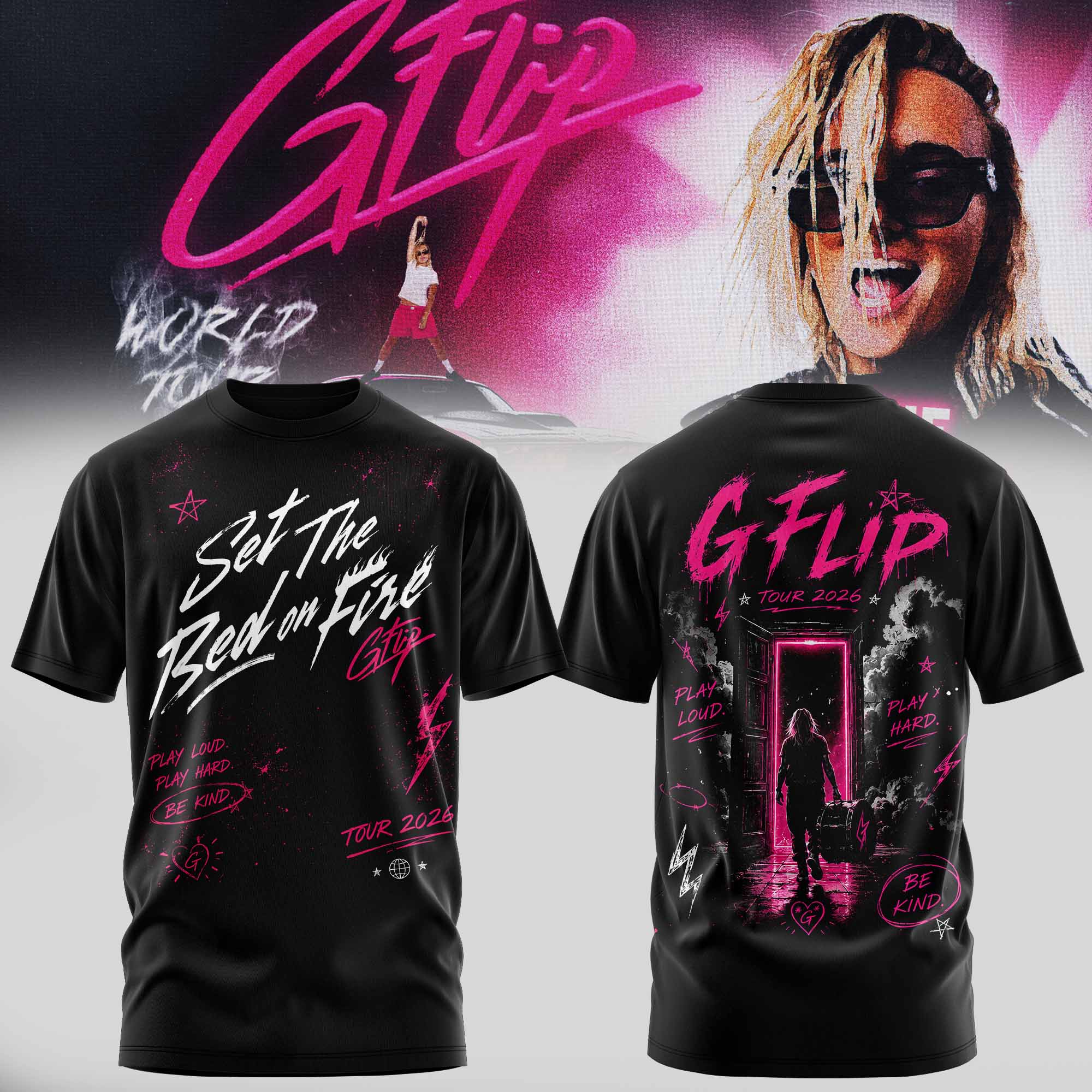 World Tour 2026 Premium 3D Graphic Tee Style Two Concert Edition