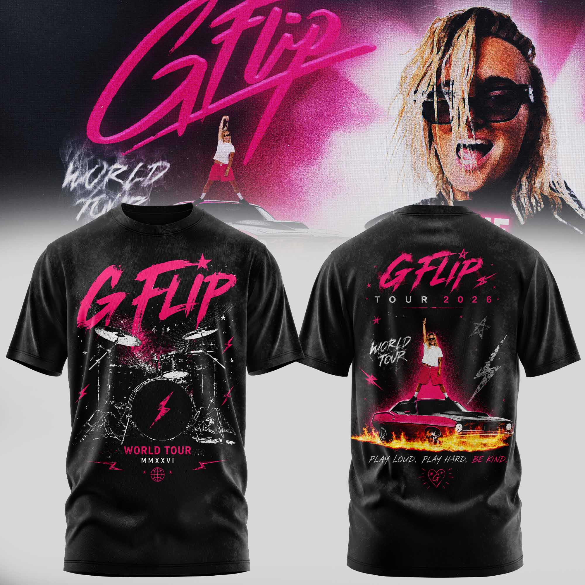 World Tour 2026 Premium 3D Music Fan T Shirt Style Three