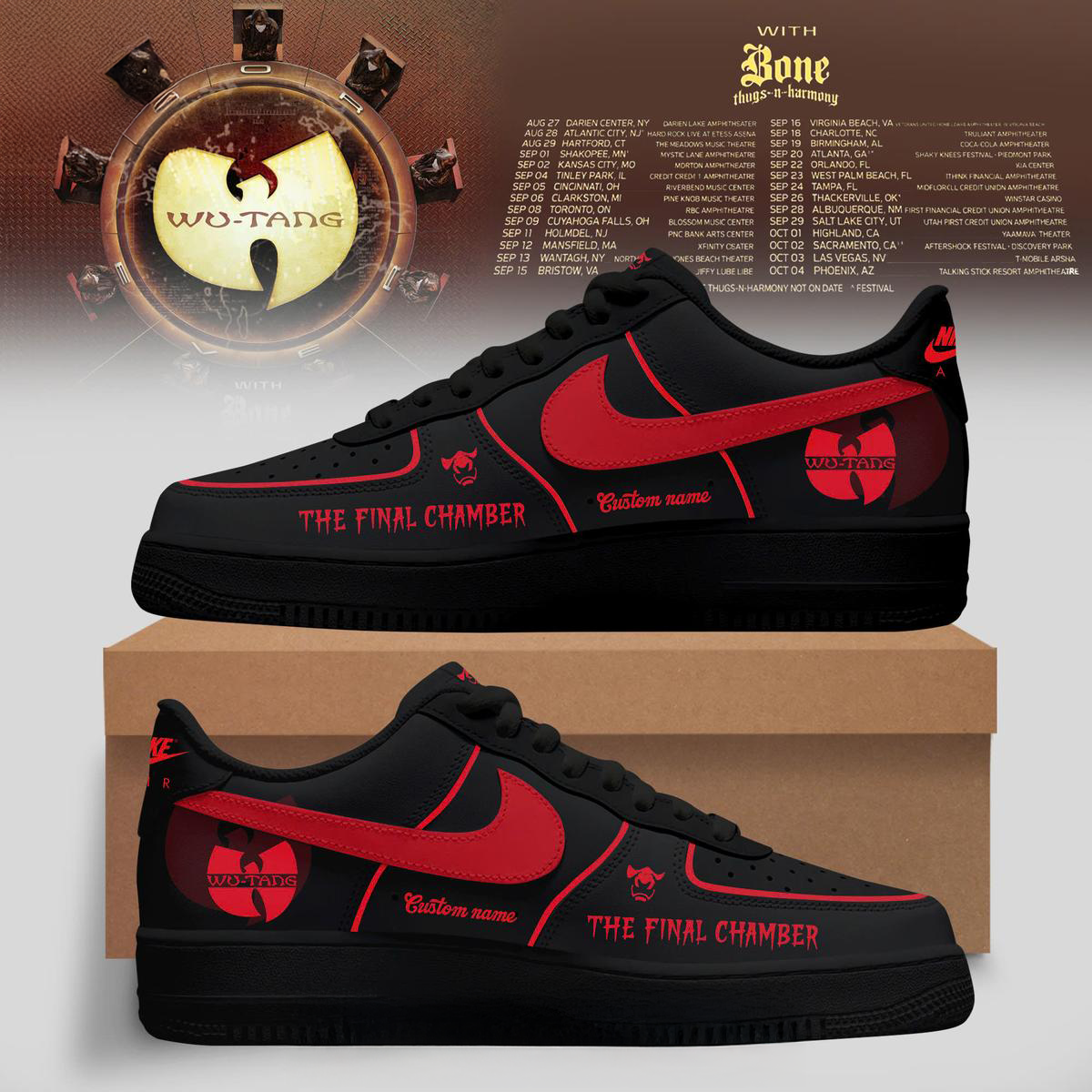 Wu Tang The Final Chamber Tour 2026 Air Force 1 Shoes