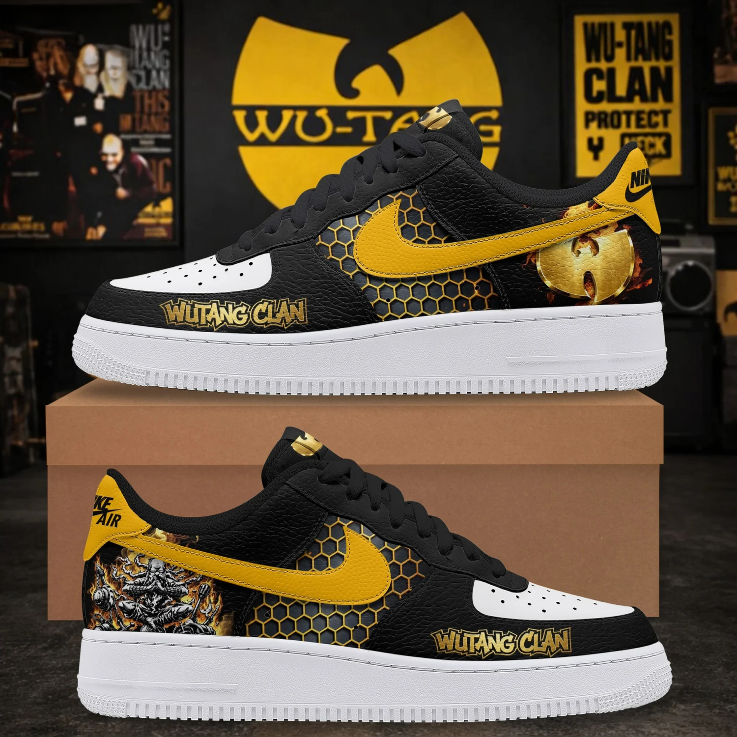 WuTang Clan Limited Edition Air Force 1 Sneakers