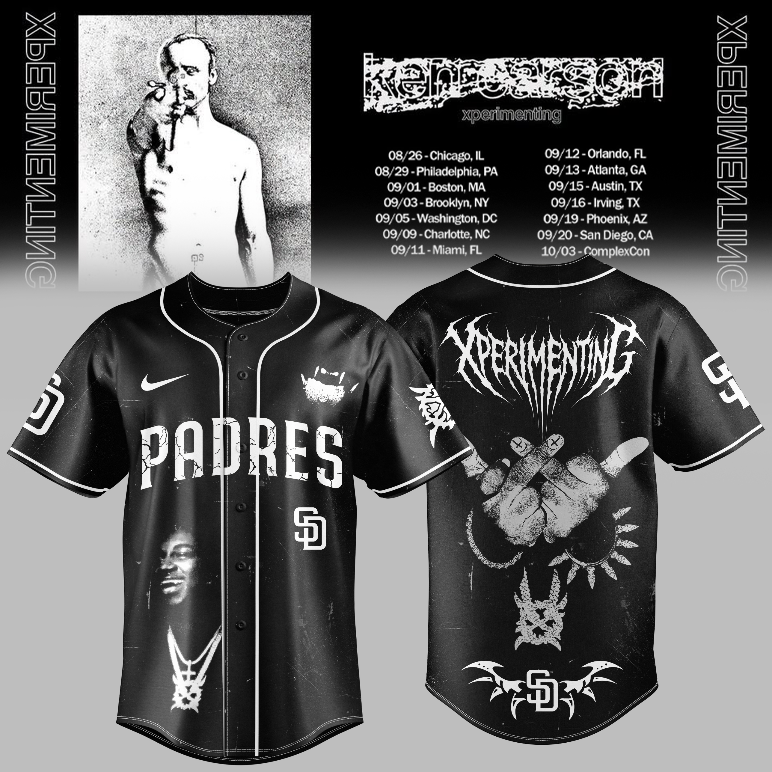XPERIMENTING Tour 2026 MLB Collector Baseball Jersey Collection Gifts For Fans